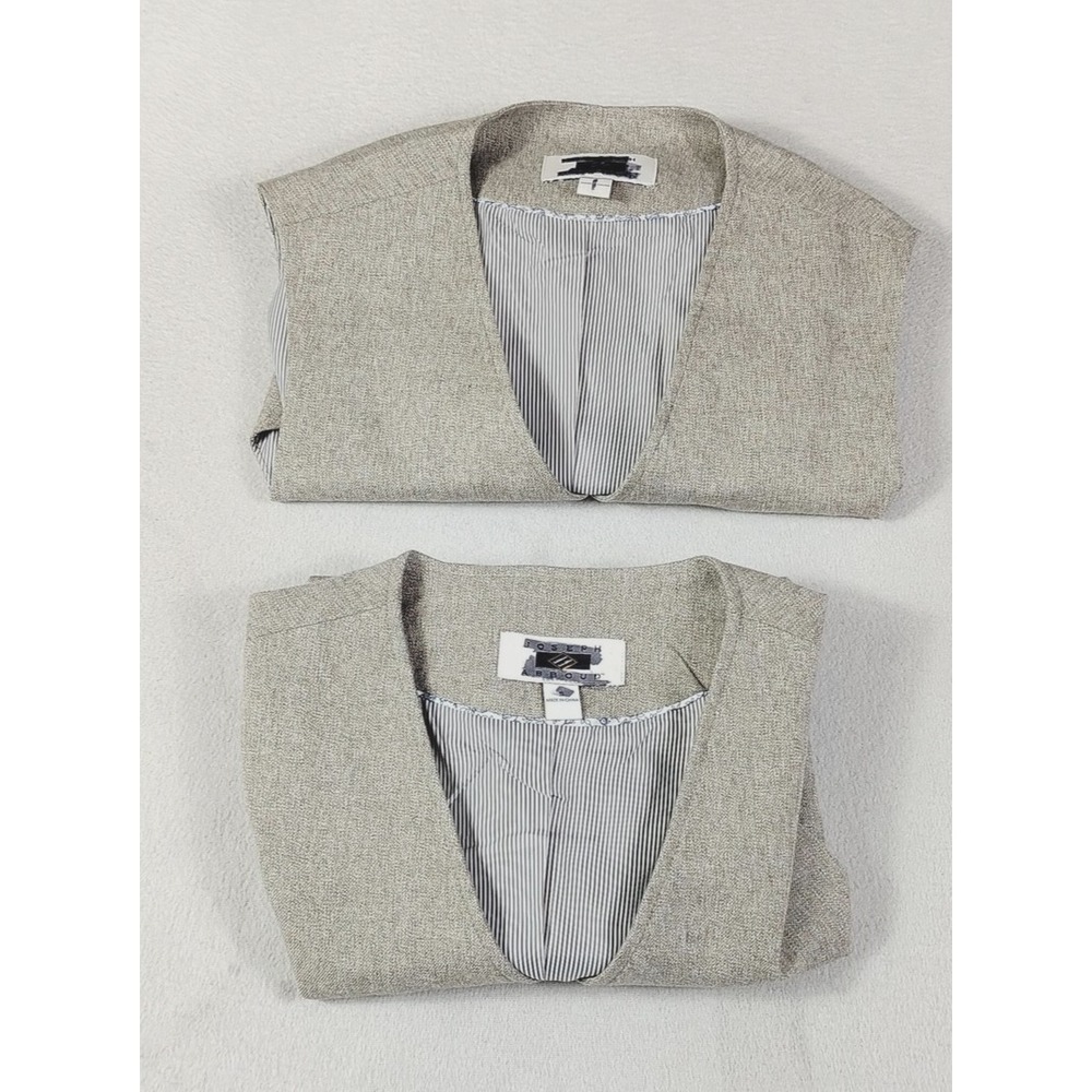 Joseph Abboud Suit Vest Mens Small Lot Of 2 Beige Tweed Business Formal Wedding